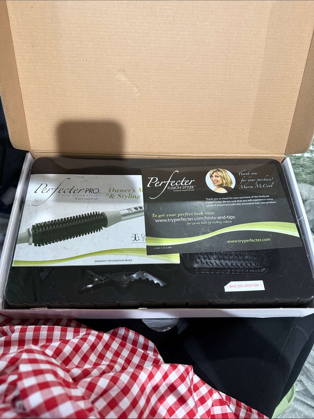 Perfector Pro Fusion Styler Hot Air Brush - Black